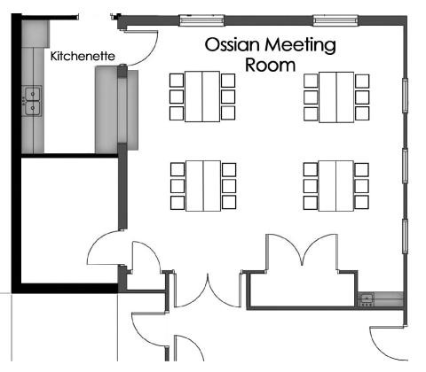 Map of the Ossian Branch Meeting Room