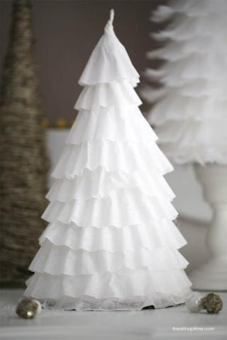 Christmas Trees made out of coffee filters